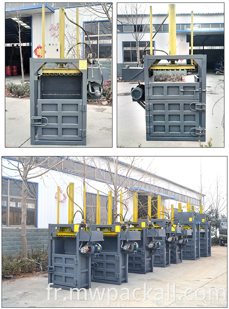 20 tonnes Horizontal Automatic Plastic Machine Machine déchet Paper Machine Machine Bouteille Pet Bouling Bouling Press Machine